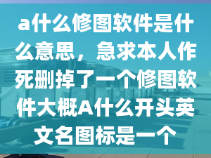 a什么修图软件是什么意思，急求本人作死删掉了一个修图软件大概A什么开头英文名图标是一个