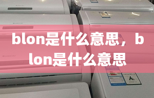 blon是什么意思，blon是什么意思