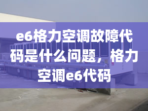 e6格力空调故障代码是什么问题，格力空调e6代码