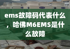 ems故障码代表什么，哈佛M6EMS是什么故障