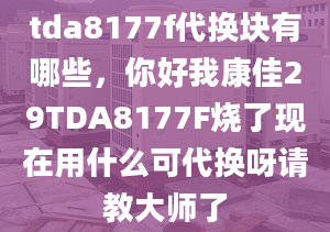 tda8177f代换块有哪些，你好我康佳29TDA8177F烧了现在用什么可代换呀请教大师了