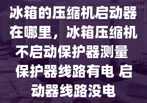 冰箱的压缩机启动器在哪里，冰箱压缩机不启动保护器测量 保护器线路有电 启动器线路没电