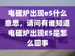 电磁炉出现e5什么意思，请问有谁知道电磁炉出现E5是怎么回事