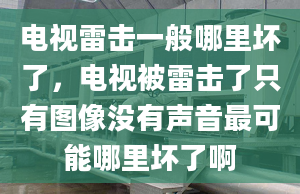 电视雷击一般哪里坏了，电视被雷击了只有图像没有声音最可能哪里坏了啊