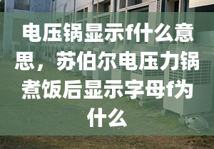 电压锅显示f什么意思，苏伯尔电压力锅煮饭后显示字母f为什么