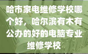 哈市家电维修学校哪个好，哈尔滨有木有公办的好的电脑专业维修学校