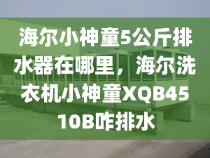 海尔小神童5公斤排水器在哪里，海尔洗衣机小神童XQB4510B咋排水