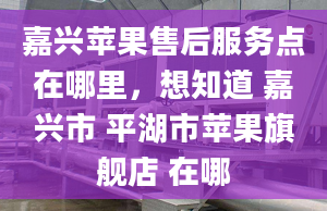 嘉兴苹果售后服务点在哪里，想知道 嘉兴市 平湖市苹果旗舰店 在哪