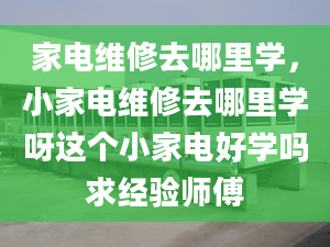 家电维修去哪里学，小家电维修去哪里学呀这个小家电好学吗求经验师傅