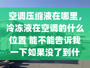 空调压缩液在哪里，冷冻液在空调的什么位置 能不能告诉我一下如果没了到什