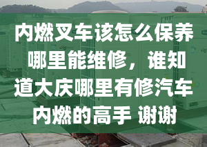 内燃叉车该怎么保养 哪里能维修，谁知道大庆哪里有修汽车内燃的高手 谢谢