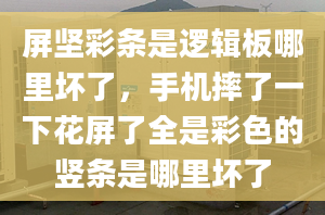 屏坚彩条是逻辑板哪里坏了，手机摔了一下花屏了全是彩色的竖条是哪里坏了