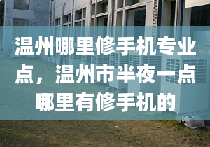 温州哪里修手机专业点，温州市半夜一点哪里有修手机的