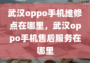 武汉oppo手机维修点在哪里，武汉oppo手机售后服务在哪里