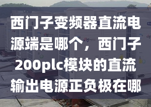 西门子变频器直流电源端是哪个，西门子200plc模块的直流输出电源正负极在哪