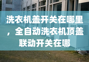 洗衣机盖开关在哪里，全自动洗衣机顶盖联动开关在哪