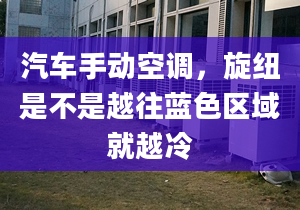 汽车手动空调，旋纽是不是越往蓝色区域就越冷