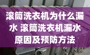 滚筒洗衣机为什么漏水 滚筒洗衣机漏水原因及预防方法