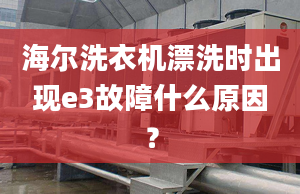 海尔洗衣机漂洗时出现e3故障什么原因？