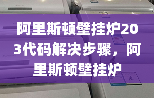 阿里斯顿壁挂炉203代码解决步骤，阿里斯顿壁挂炉