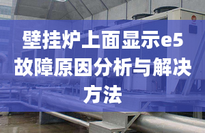 壁挂炉上面显示e5故障原因分析与解决方法