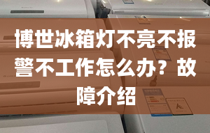 博世冰箱灯不亮不报警不工作怎么办？故障介绍