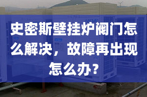 史密斯壁挂炉阀门怎么解决，故障再出现怎么办？