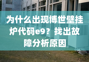 为什么出现博世壁挂炉代码e9？找出故障分析原因