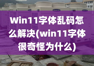 Win11字体乱码怎么解决(win11字体很奇怪为什么)