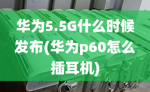 华为5.5G什么时候发布(华为p60怎么插耳机)