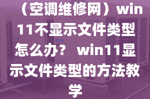 （空调维修网）win11不显示文件类型怎么办？ win11显示文件类型的方法教学