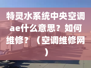 特灵水系统中央空调ae什么意思？如何维修？（空调维修网）