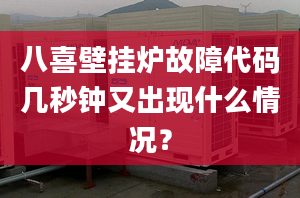 八喜壁挂炉故障代码几秒钟又出现什么情况？