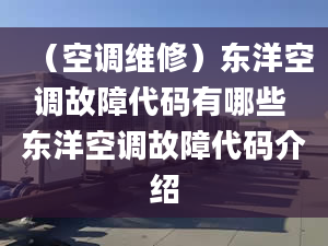 （空调维修）东洋空调故障代码有哪些 东洋空调故障代码介绍