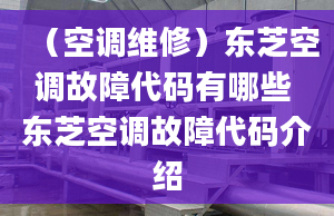 （空调维修）东芝空调故障代码有哪些 东芝空调故障代码介绍