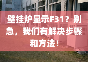 壁挂炉显示F31？别急，我们有解决步骤和方法！