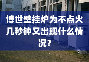 博世壁挂炉为不点火几秒钟又出现什么情况？