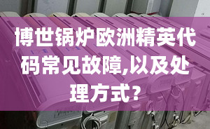 博世锅炉欧洲精英代码常见故障,以及处理方式？