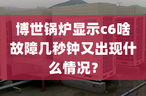 博世锅炉显示c6啥故障几秒钟又出现什么情况？