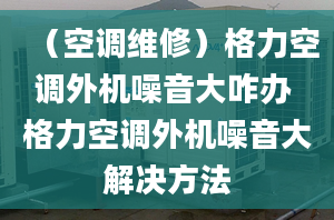 （空调维修）格力空调外机噪音大咋办 格力空调外机噪音大解决方法