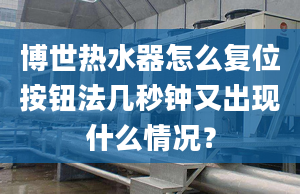 博世热水器怎么复位按钮法几秒钟又出现什么情况？