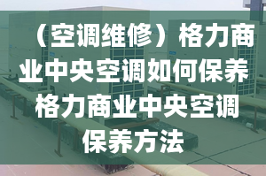 （空调维修）格力商业中央空调如何保养 格力商业中央空调保养方法