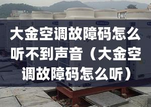 大金空调故障码怎么听不到声音（大金空调故障码怎么听）