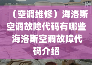 （空调维修）海洛斯空调故障代码有哪些 海洛斯空调故障代码介绍