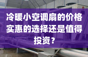 冷暖小空调扇的价格实惠的选择还是值得投资？