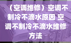 （空调维修）空调不制冷不滴水原因 空调不制冷不滴水维修方法