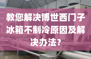 教您解决博世西门子冰箱不制冷原因及解决办法？