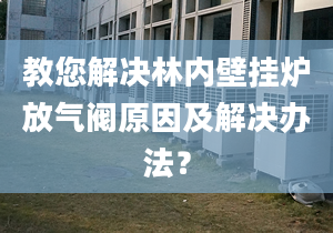 教您解决林内壁挂炉放气阀原因及解决办法？