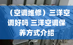 （空调维修）三洋空调好吗 三洋空调保养方式介绍