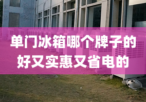 单门冰箱哪个牌子的好又实惠又省电的